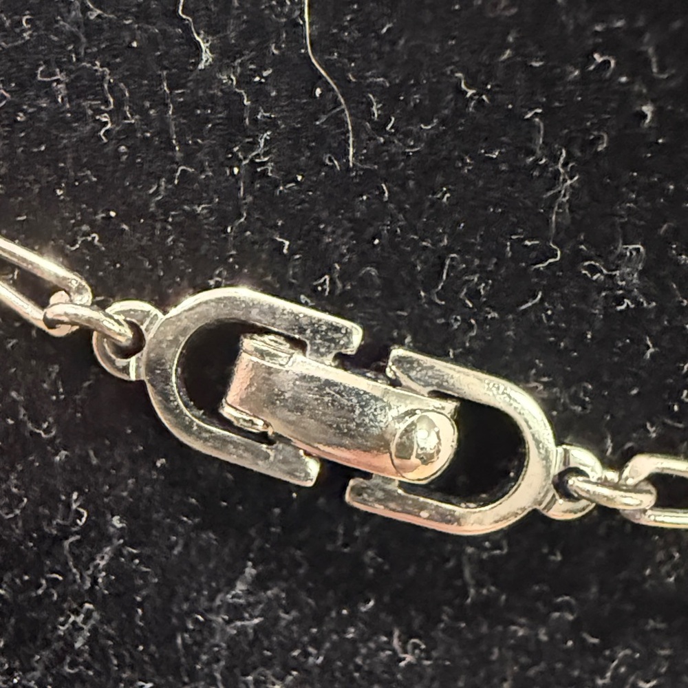 Christian Dior CD Logo Collier Vintage Silver Pendant Necklace - Picture 4 of 5